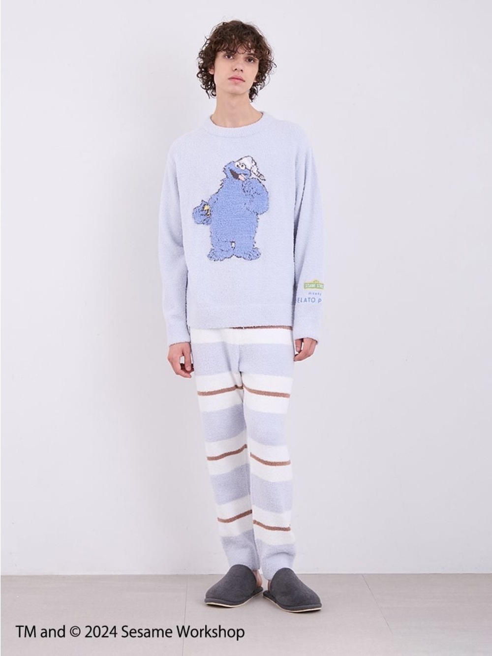 Gelato Pique x Sesame Street Cookie Monster  Pajama Lounge Set Men’s L Japan